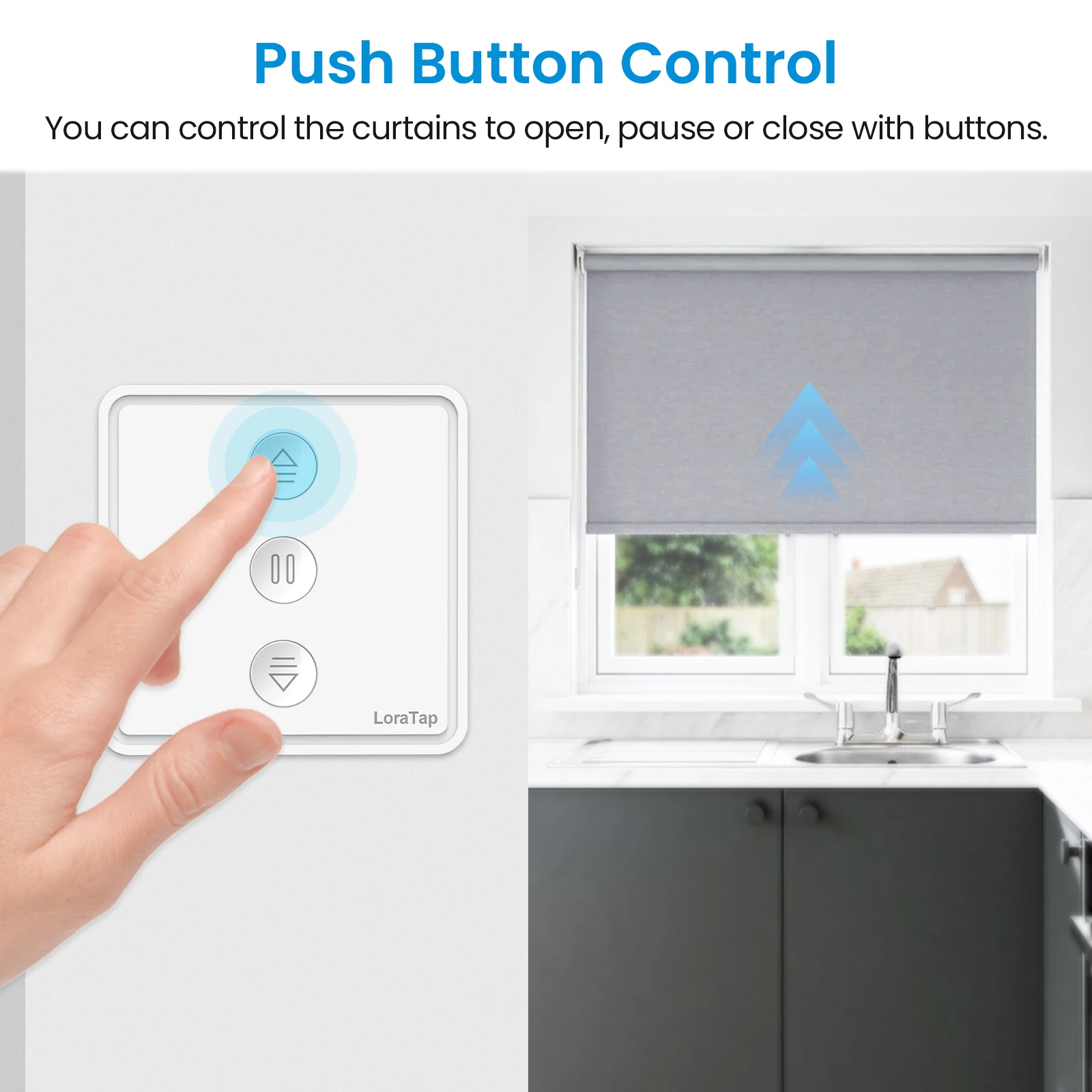 Tuya Smart Life 7th Generation Curtain Roller Shutter Pushbutton Switch App Percentage Remote Control Google Assistant Alexa