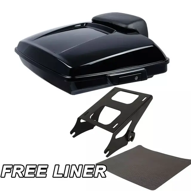 Bagażnik motocyklowy Razor + Podkładka 2 Up Rack Pasuje do Harley Road King Glide 14-24