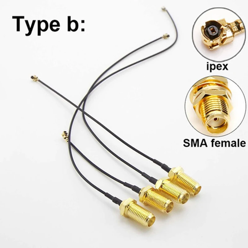 Sma Female External Screw Inner Hole/Inner Pin+Ipex/Solder Header Wifi/4g/5g Coaxial Device Connection Cable 1.13 Wire D4