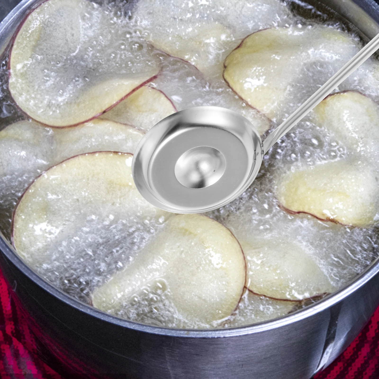 

Stainless Steel Fried Snack Mold Long Handle Bunuelos Maker Lightweight Ergonomic Kitchen Tool Wooden Frying Oil Spoon