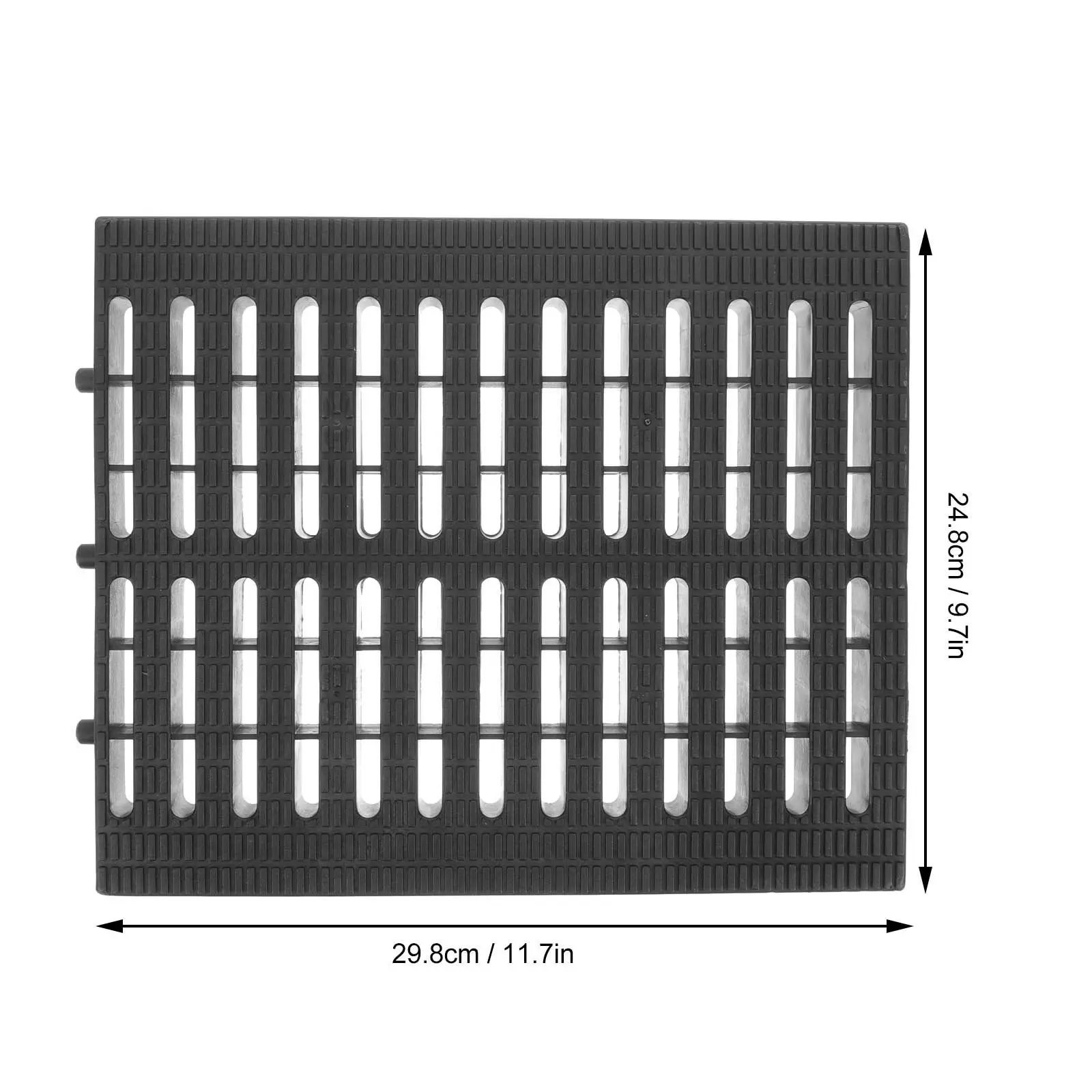 High Polymer Plastic Drain Grate Outdoor Drain Cover Slip Resistant Rainwater Flow Efficient for Driveway Garage Garden and Yard