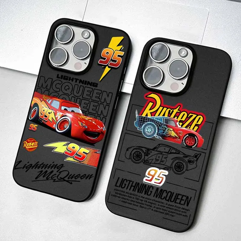 

Disney Cars Lightning McQueen For iPhone 16 15 14 13 12 11 mini XS Max 8 7 Pro Max Plus Frosted Large Holes Soft Phone Case