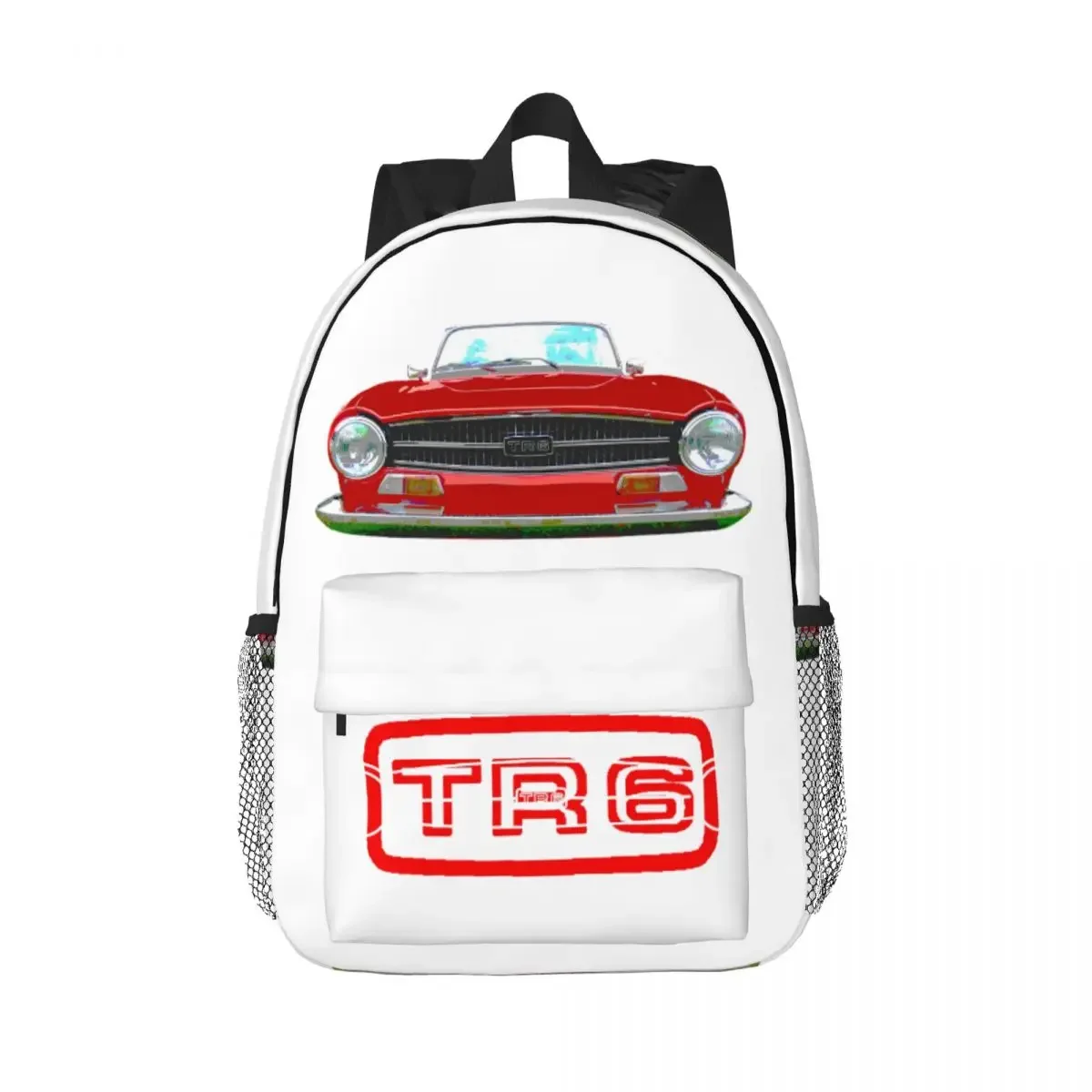 

Triumph TR6 Classic 1970s British Car Grille And Emblem Backpacks Boys Girls Bookbag School Bags Travel Rucksack Shoulder Bag