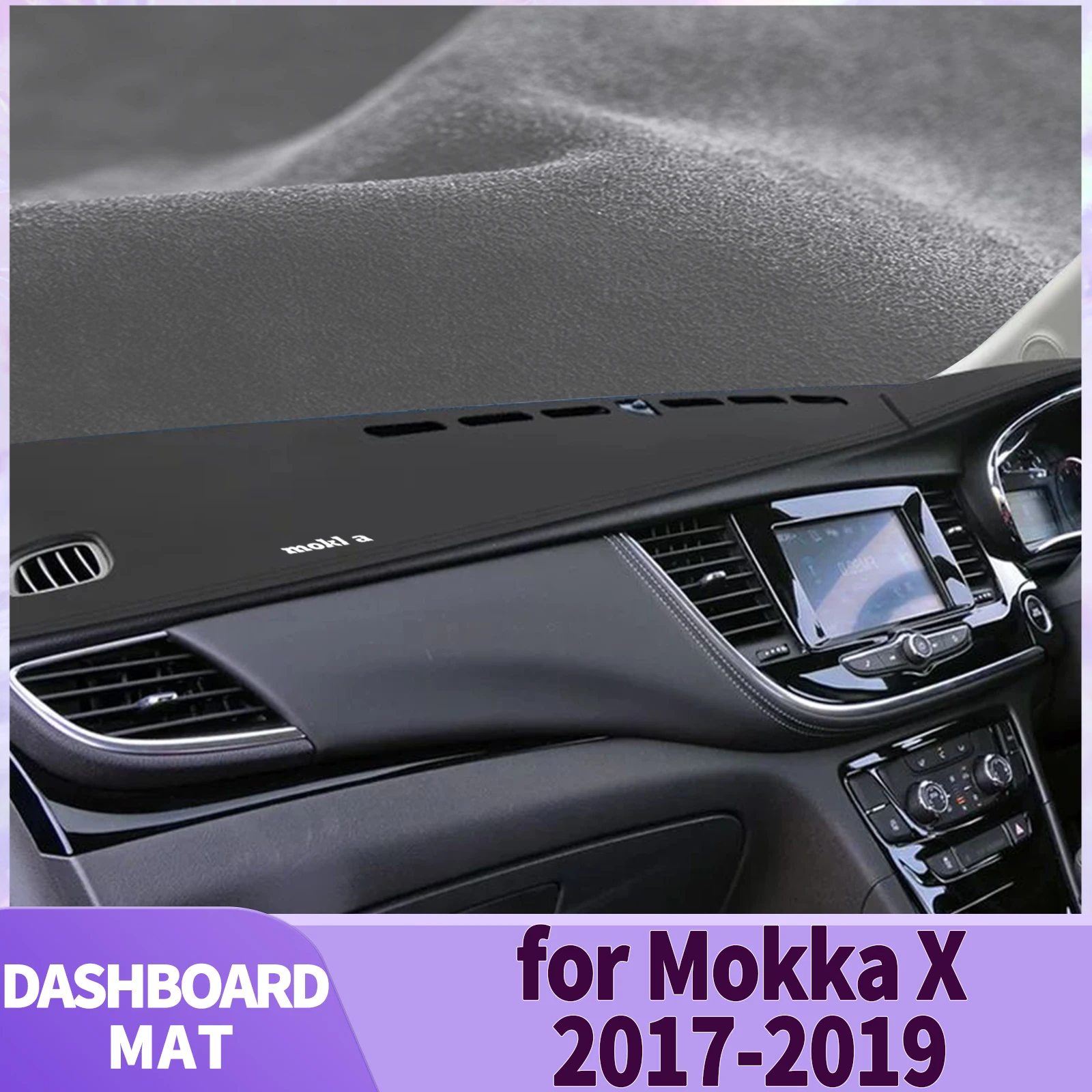 

fit for Opel Mokka Vauxhall Mokka X 2017-2019 Car Accessories Dashmat Dashboard Cover Pad DashMat Sunshade Protective Carpet