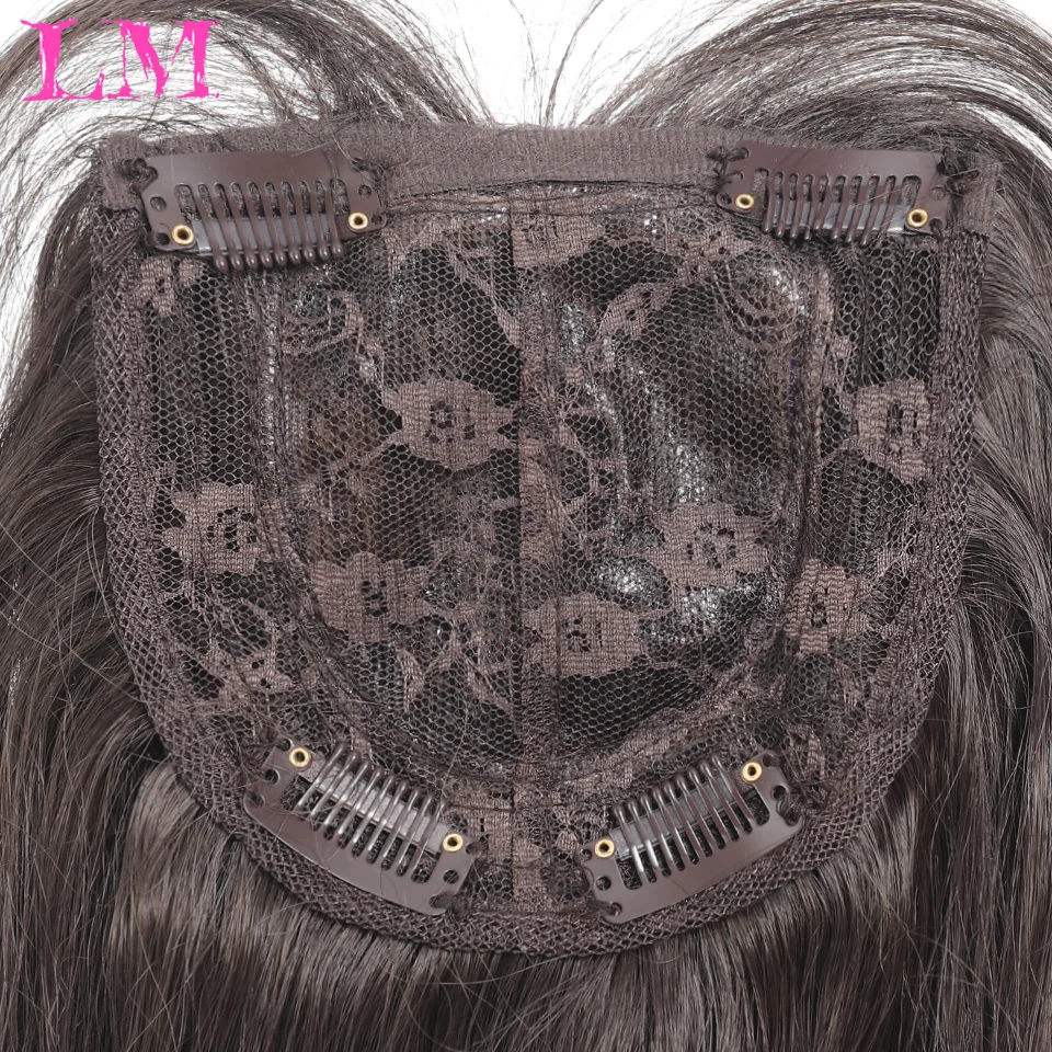 وصلات شعر صناعية بمشبك علوي من LM مع غرة للنساء تزيد من كمية الشعر على الجزء العلوي من غطاء الرأس Wh #4