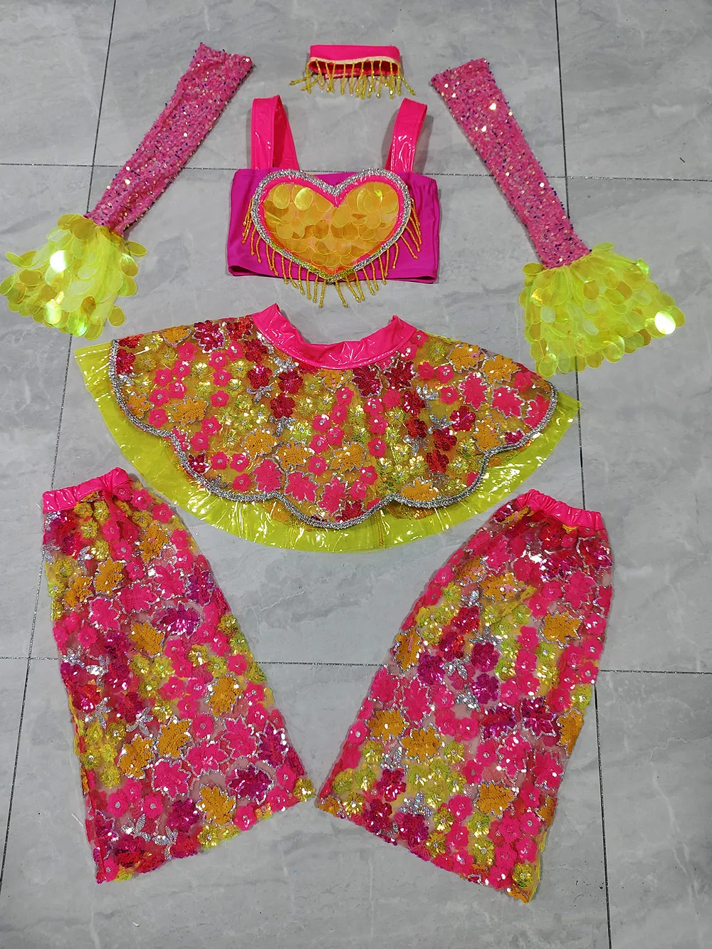 Moda Sexy mujer bailarina traje de escenario club nocturno carnaval fiesta espectáculo Festival actuación traje de baile conjunto de lentejuelas brillantes