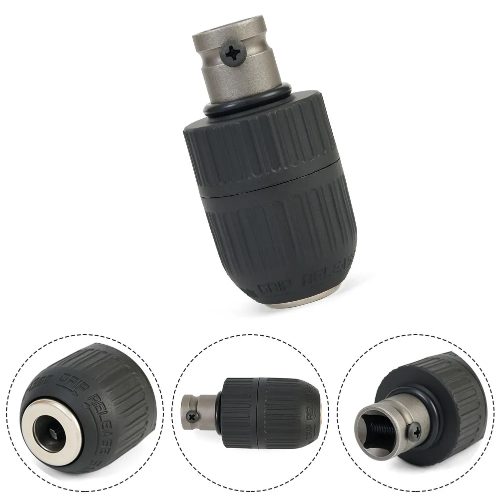 1pcs 1/2 -20UNF Drill Chuck 2-13mm Self-locking Keyless Drill Chuck Self Tighten Drill Chuck Adaptor For Impact Wrench Hand Tool