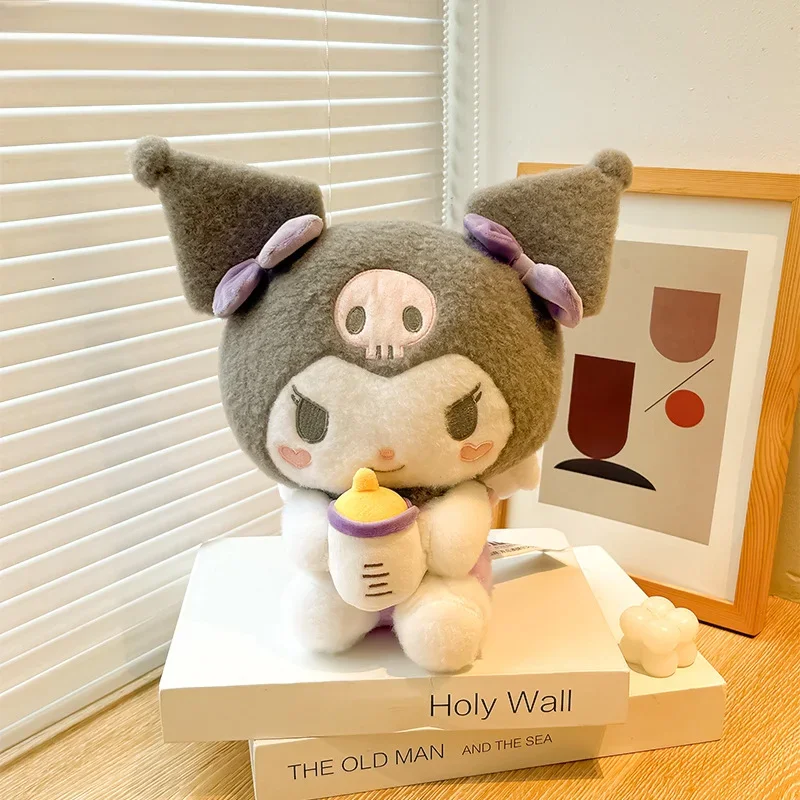 

Sanrio Kuromi Pochacco Angel Bottle Series, мягкая плюшевая милая кукла, подушка, украшение для комнаты, детский подарок на день рождения, игрушка