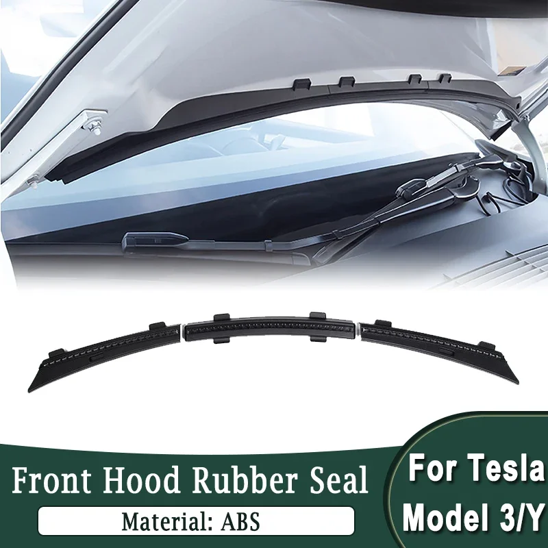 For Tesla Model 3 Y 2017-2022 Front Trunk Hood Rubber Seal Upgrade Weatherstrip Trim Belt Waterproof Strip Dust-proof Protection