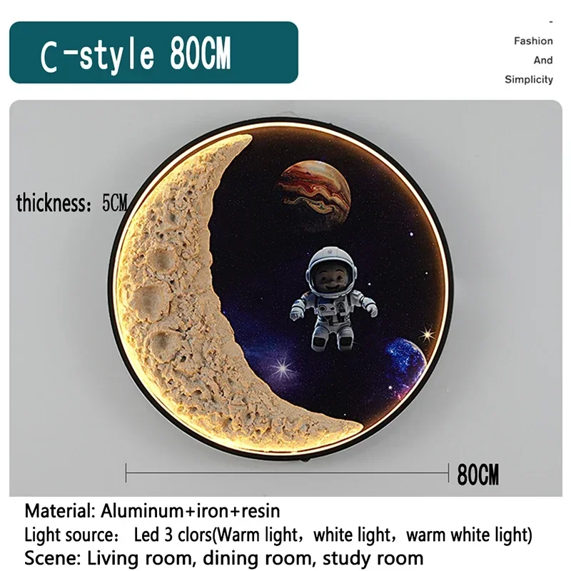 GISELLE Modern Picture Wall Light outer space LED Mural Lamp For Home Living Room Study Bedroom Children's room Decor Painting