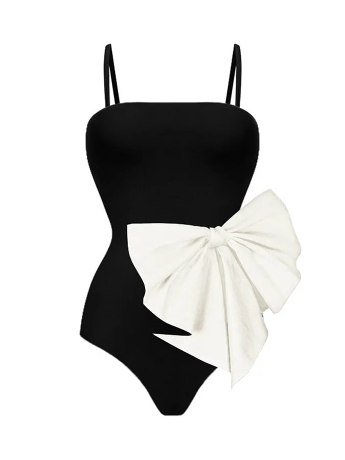 Maillot de bain une pièce avec nœud pour femme, jupe, vêtements de plage, vêtements de plage, sexy, nouveau, été, 2023