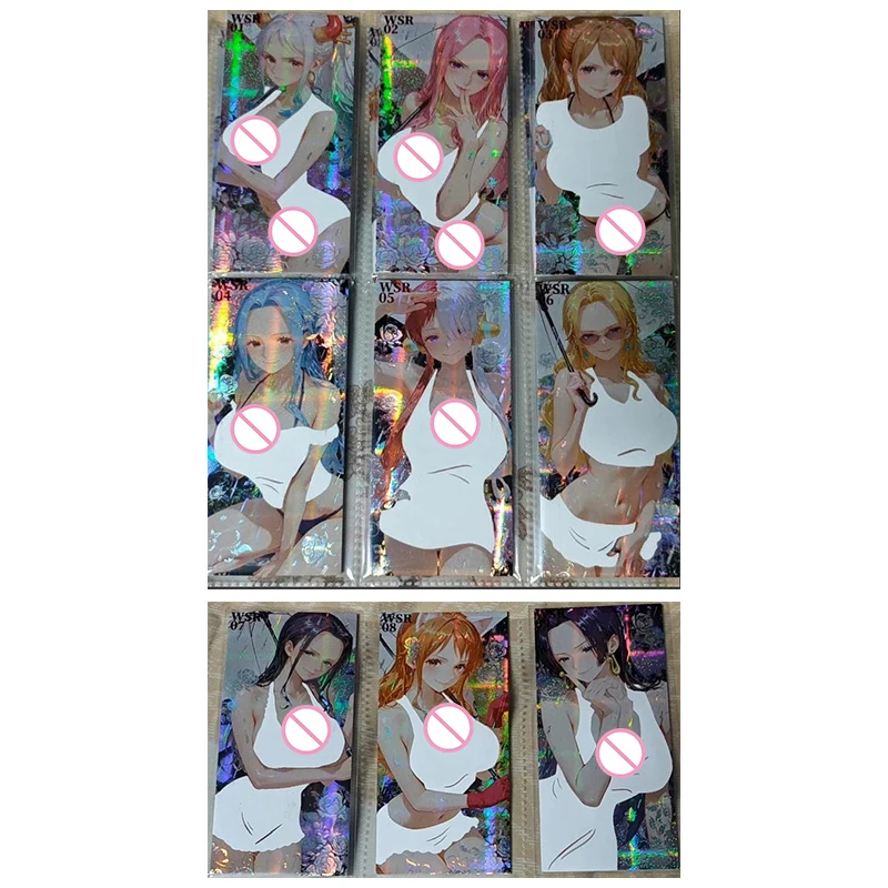 انمي ياباني قطعة واحدة كاليفا بوا هانكوك نيكو روبن شيراهوشي بطاقات قابلة للجمع هدايا عيد الميلاد ألعاب الأطفال #4