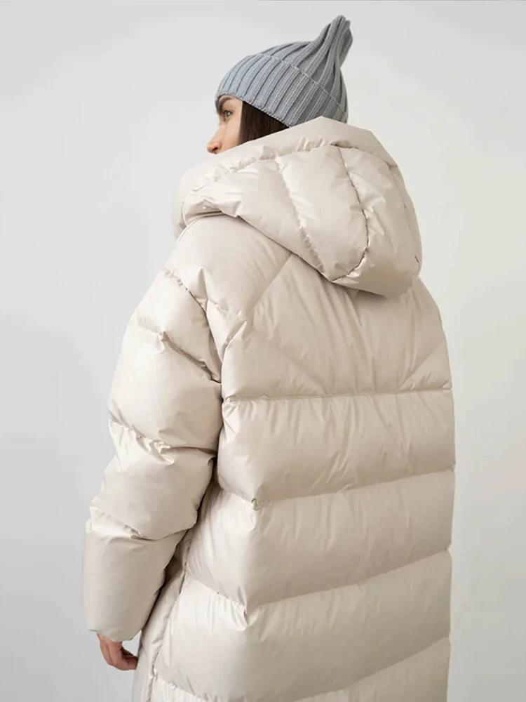 

Winter Down Jacket Oversized Women's Long Parkas Cotton Padded Jacket Warm Puffer Coat 2025 Female Windproof Snow Outwear