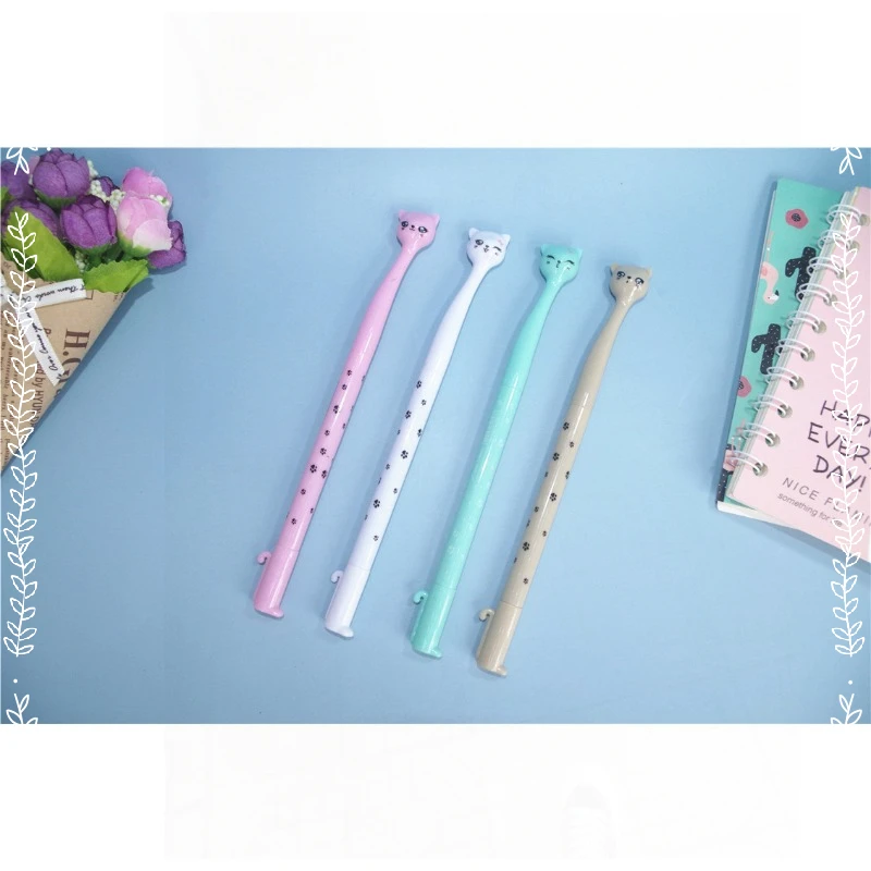 

24 Pcs Cute Cat Gel Pens Set Creative Stationery Learning Stationery Cartoon Pen