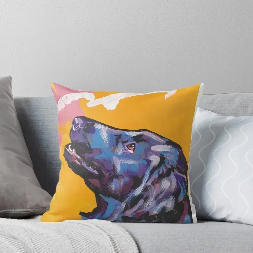 

Flat Coated Retriever Dog Bright colorful pop dog art Throw Pillow Cushions Cover Custom Cushion Photo pillow