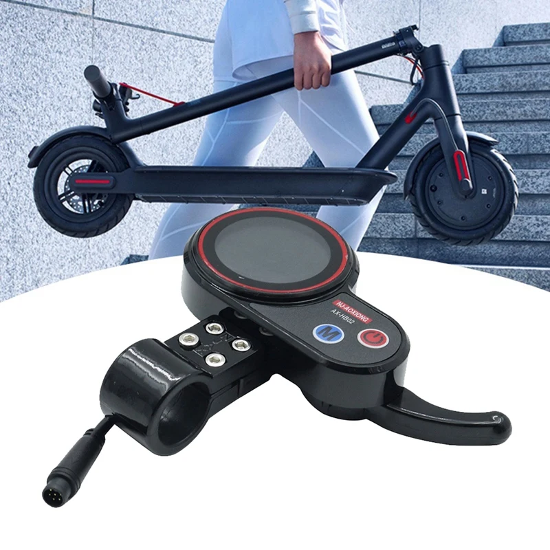 NJ-AOXIONG AX-HB02 Electric Scooter Dashboard Meter+Switch Button 36V 48V Adjustable 6PIN For Electric Scooter Spare Parts