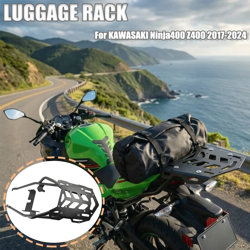 

For KAWASAKI Ninja400 Z400 2017-2024 Motorcycle Rear Luggage Rack Tail Rack Top Case Soft Luggage Top Shelf Bracket Ninja 400