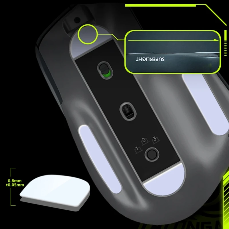 2Set Mouse Feet Mouse Skates Stickers Pad Rounded Glides Curved Edges Mouse Feet for  MX Master 3 / 3S Mouse - Image 2