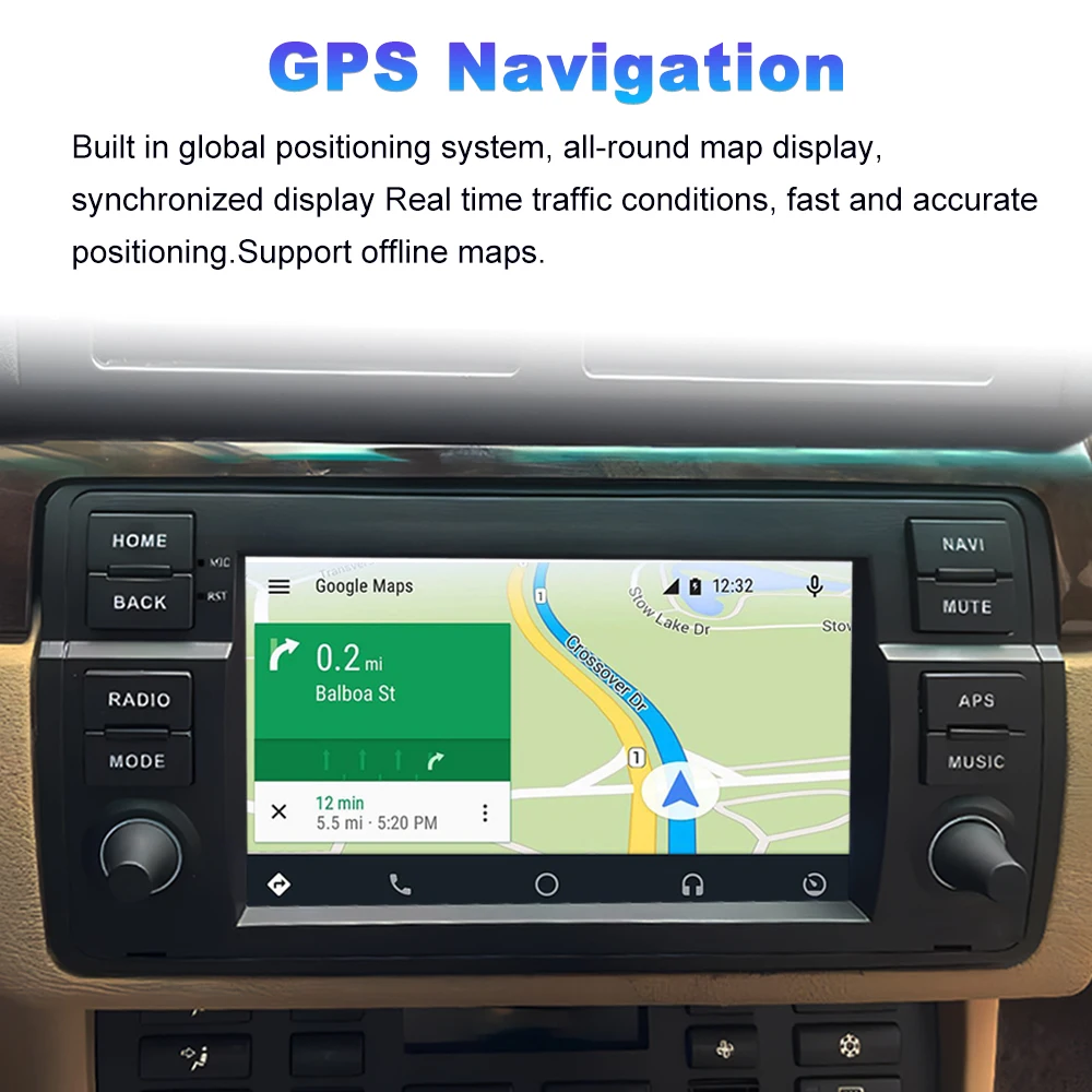 Drahtlose CarPlay Auto Radio Multimedia Video Player Navigation GPS Android Auto für BMW 3er E46 1999-2005 Head Unit Wifi – Detail 11