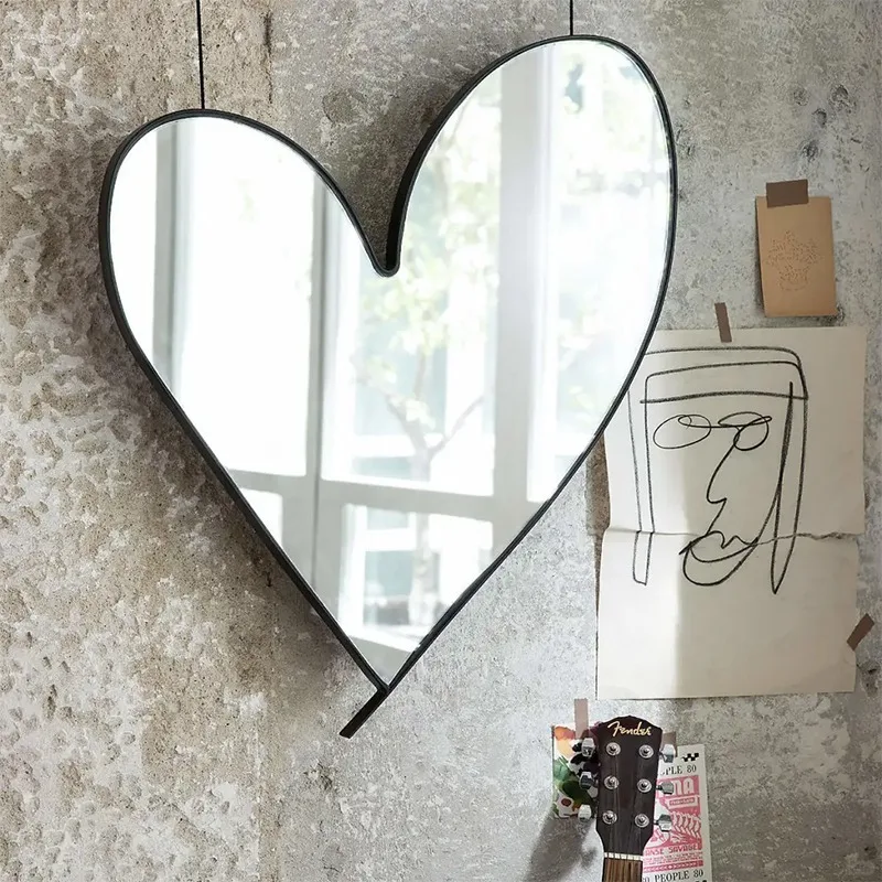 Irregular Small Decorative Mirrors Wall Portable Aesthetic Vanity Make Up Mirror Bathroom Salon Espejos Para Pared Bedroom Stuff