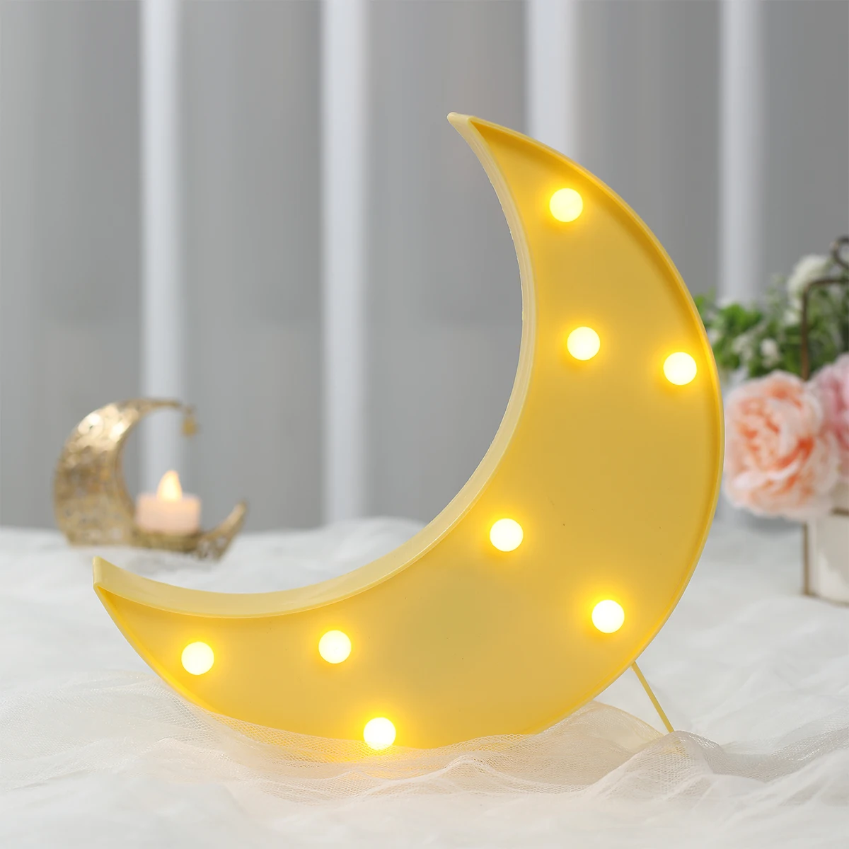 Eid Moon Light ornaments EID Ramadan Decorations For Home Kareem Aid EID Mubarak Muslim Islamic Eid Al-fitr Party Supplies 2024