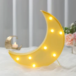 Eid Moon Light ornaments EID Ramadan Decorations For Home Kareem Aid EID Mubarak Muslim Islamic Eid Al-fitr Party Supplies 2024