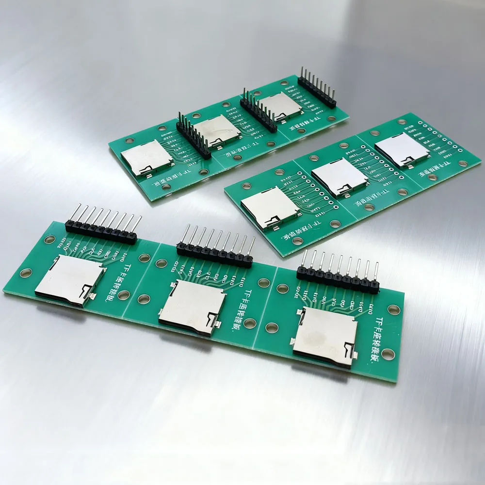 15pcs TF Card Holder Adapter Board 9Pin Self Elastic Card Holder T-Flash SD Card Holder SD PCB Transfer test board module
