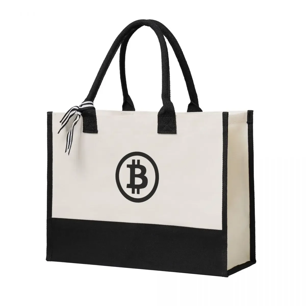 Bitcoin BTC Crypto Currency Canvas Bag Shopping Bag Wedding Decoration Travel Wedding Bag best wedding gift