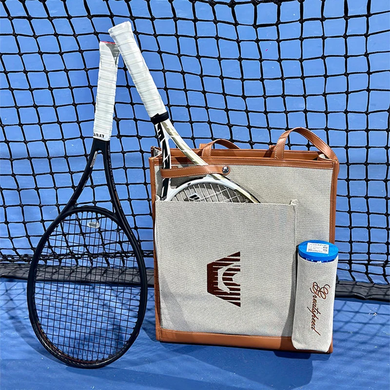 Greatspeed Tennis Racket Bag Tennis Padel Vintage Handheld One Shoulder Adult Tote Bag Badminton Bags Simple Sports Fitness Bag