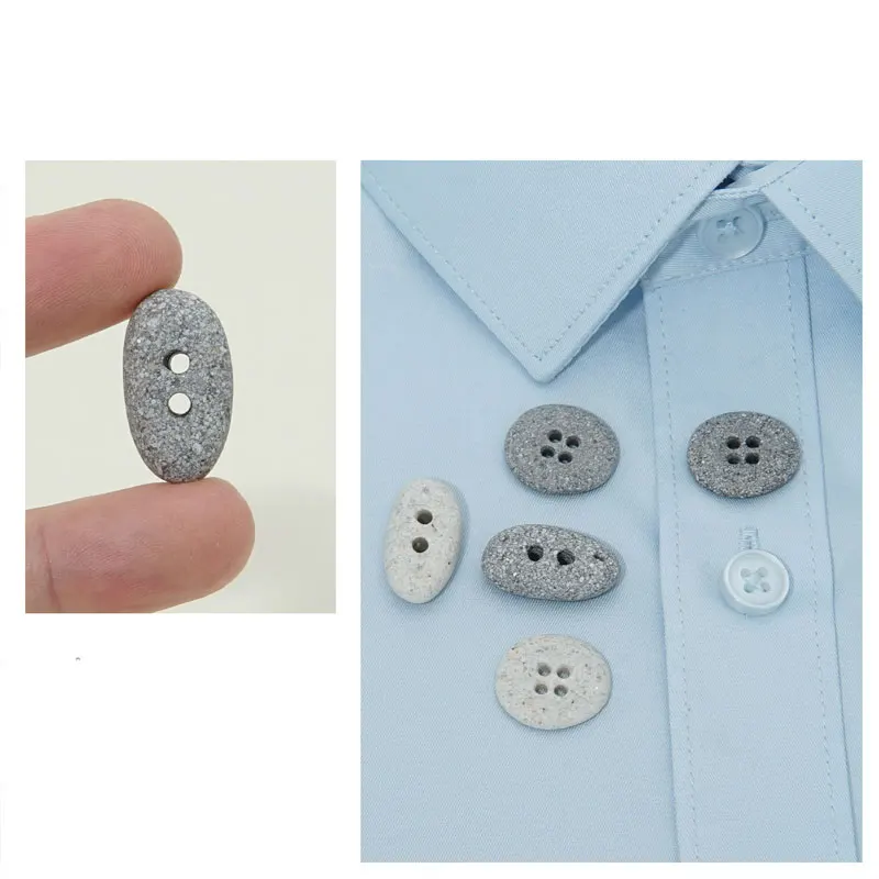 10 Stück runde Harzknöpfe mit 2/4 Löchern, 12–23 mm, für Kleidung, Mäntel, hochwertige DIY-Dekorationen, Nähzubehör, 2 Farben optional – Detail 3