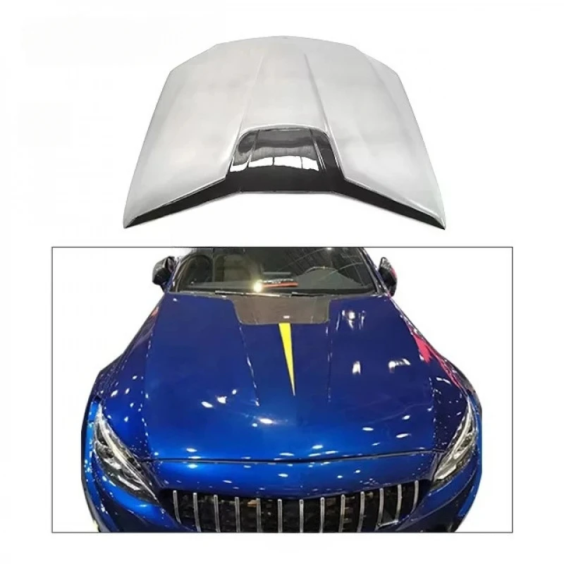 

Lightweight Carbon Fiber FRP Front Hood, Compatible with W205 Sedan