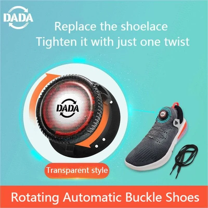 Rotating Automatic Buckle Shoelaces Revolving with Tool Instructions Tight-loose Repair Rotate Button High Quality