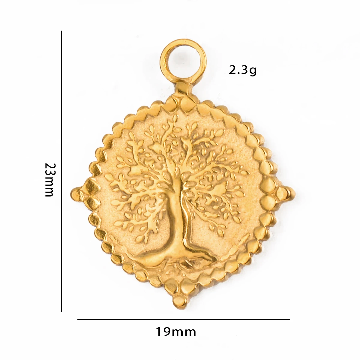 5 ชิ้น/ล็อตสแตนเลส Tree of Life Charms จี้สําหรับทําสร้อยคอต่างหูอุปกรณ์ DIY เครื่องประดับทําด้วยมือ