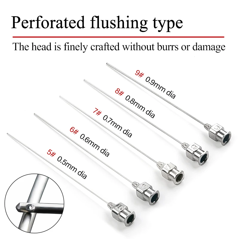 Ophthalmic Lacrimal Duct Probe Flushing Type Double Ended Side Hole Needle With Hole Lacrimal Duct Probing And Unblocking Needle - Image 3