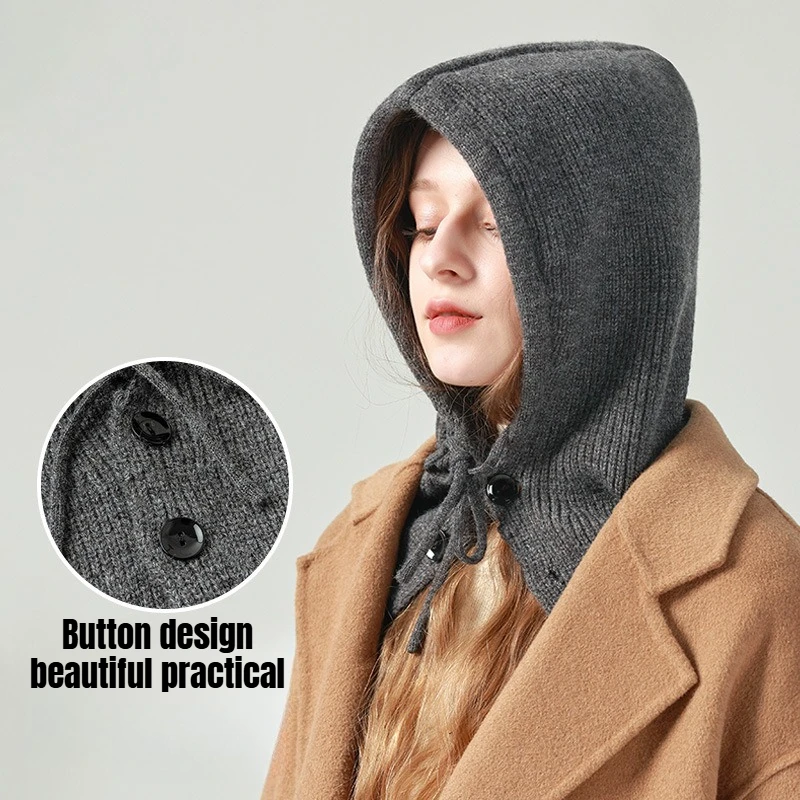 الشتاء الدافئة مقنعين وشاح قبعة متماسكة بالاكلافا للنساء الرجال الشتاء الرقبة الجراميق قبعة الجمجمة قبعة الرباط الرقبة أدفأ الموضة