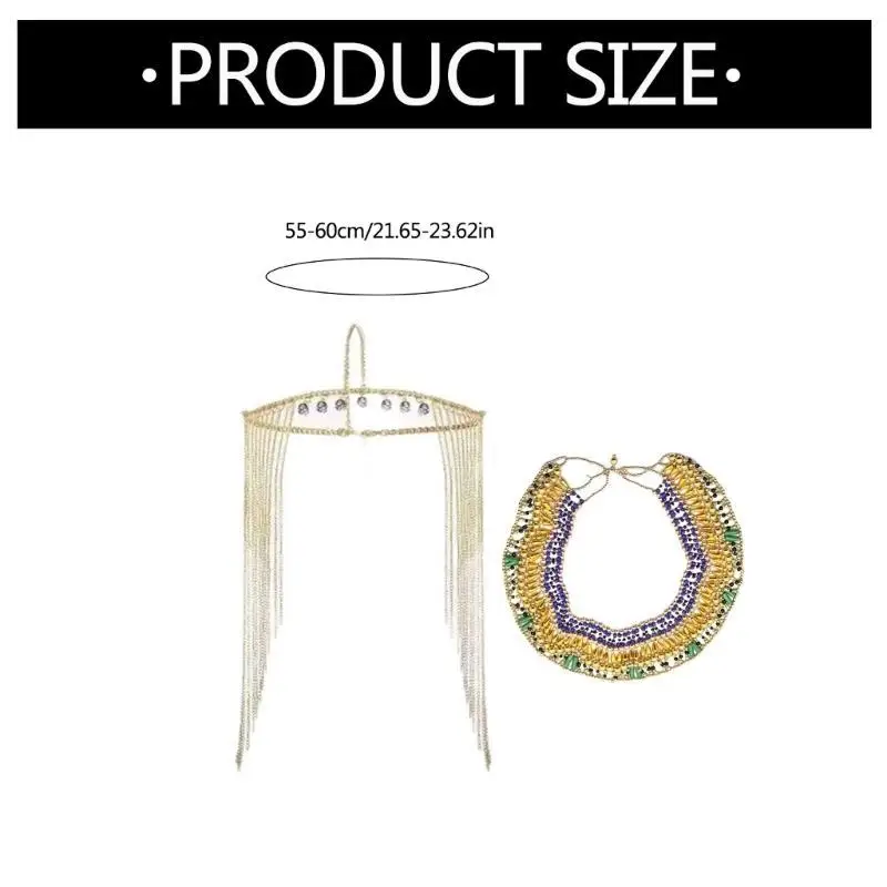 R1WE accessoires Costume égyptien, collier, brassard serpent, Bracelet serpent, boucles d'oreilles pour femmes, fête Cosplay