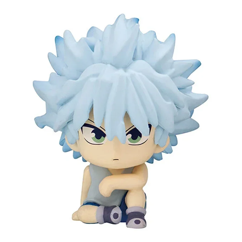 BANDAI HUNTERxHUNTER Action Figures Model Capsule Toys Killua Zoldyck Alluka Sitting Posture Ornament Original Toys