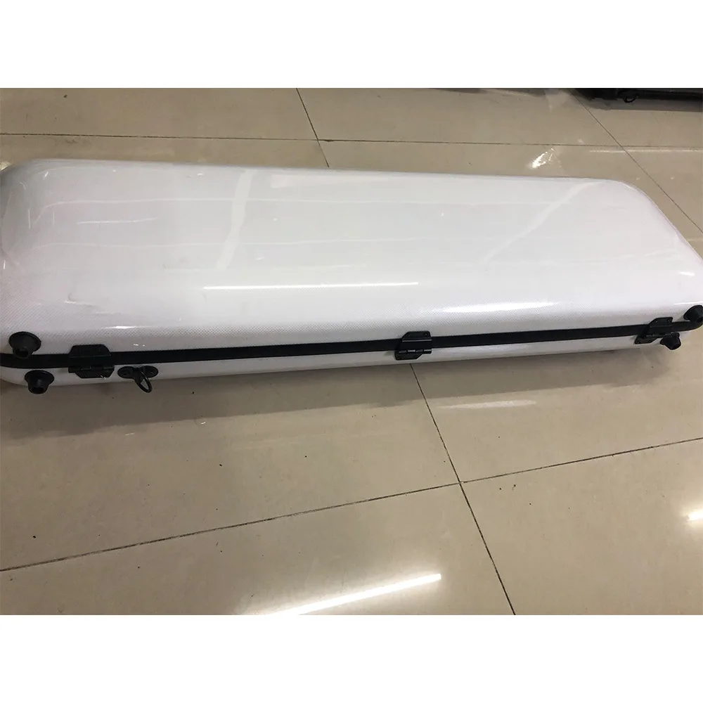 Psychic square violin case, white PC material, shockproof, combination lock case, factory direct sales.