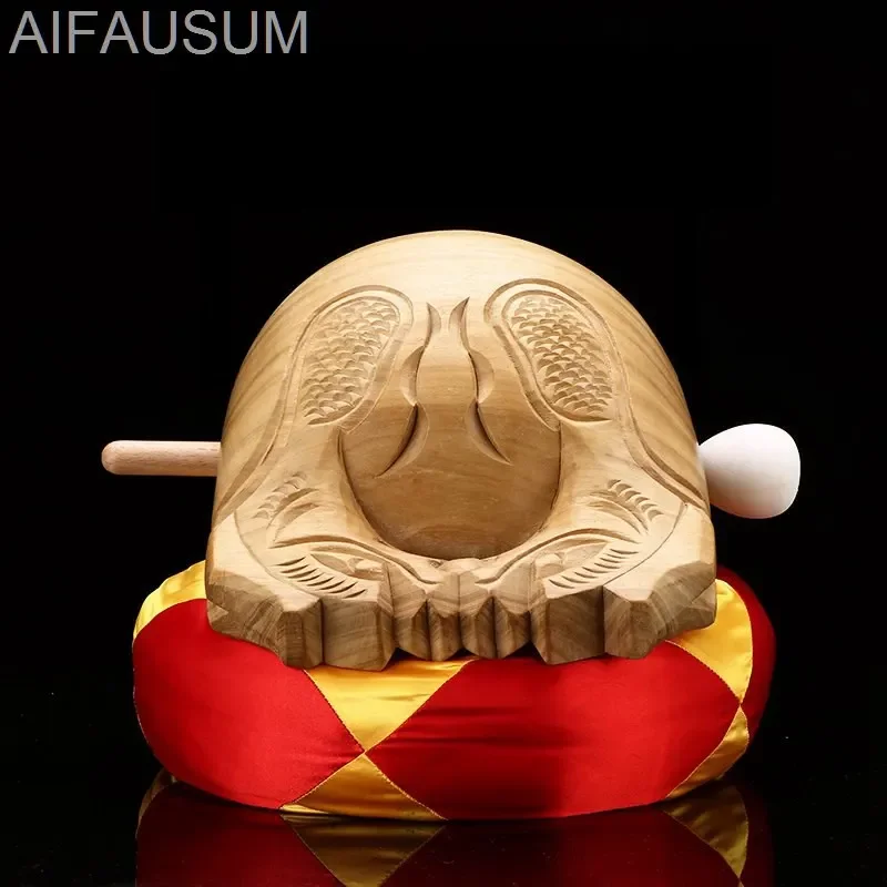 5in to 17in Taiwan Guilan Carved Wooden Fish Muyu Buddhist monk Zen Drum Mokugyo decor