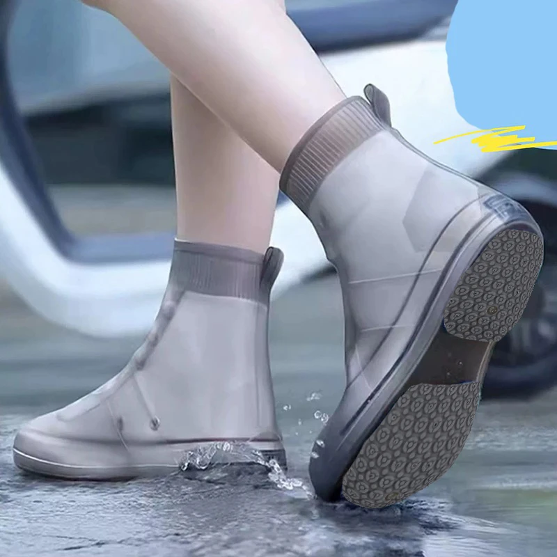 

1 пара водонепроницаемых силиконовых чехлов для обуви, противоскользящие защитные накладки для кроссовок, унисекс, для защиты от дождя, для улицы, для дождливой погоды