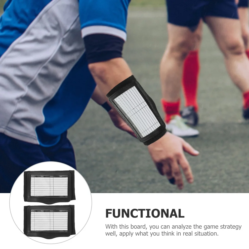 

2Pcs Football Play Wristbands Durable Polyester Material Practical Coaching Tool Game Strategy Analysis Wrist Support Brace