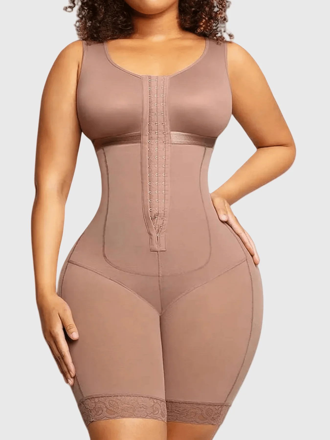 Frauen Fajas Colombianas Bauchkontrolle Shapewear Postpartale Ganzkörperformer Butt Lifter Bodysuit Schlanke Taille Offener Schritt