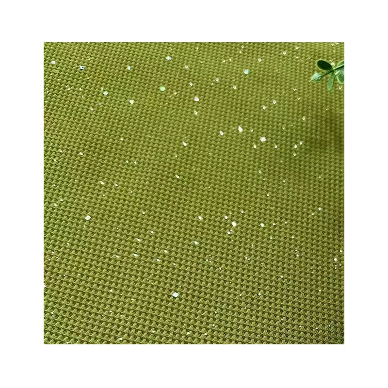 تصميم جديد نواة الذرة بالإضافة إلى الترتر نسيج رياضي محبوك بطانة مطاطية الملابس تي شيرت ملابس اليوغا نسيج ذاتي الصنع