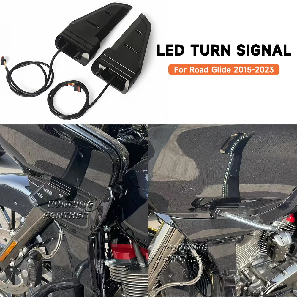 

Motorcycle LED Turn Signal Front Side Brake Flowing Accessories For Road Glide Custom FLTRX Ultra FLTRU Limited FLTRK 2015-2023