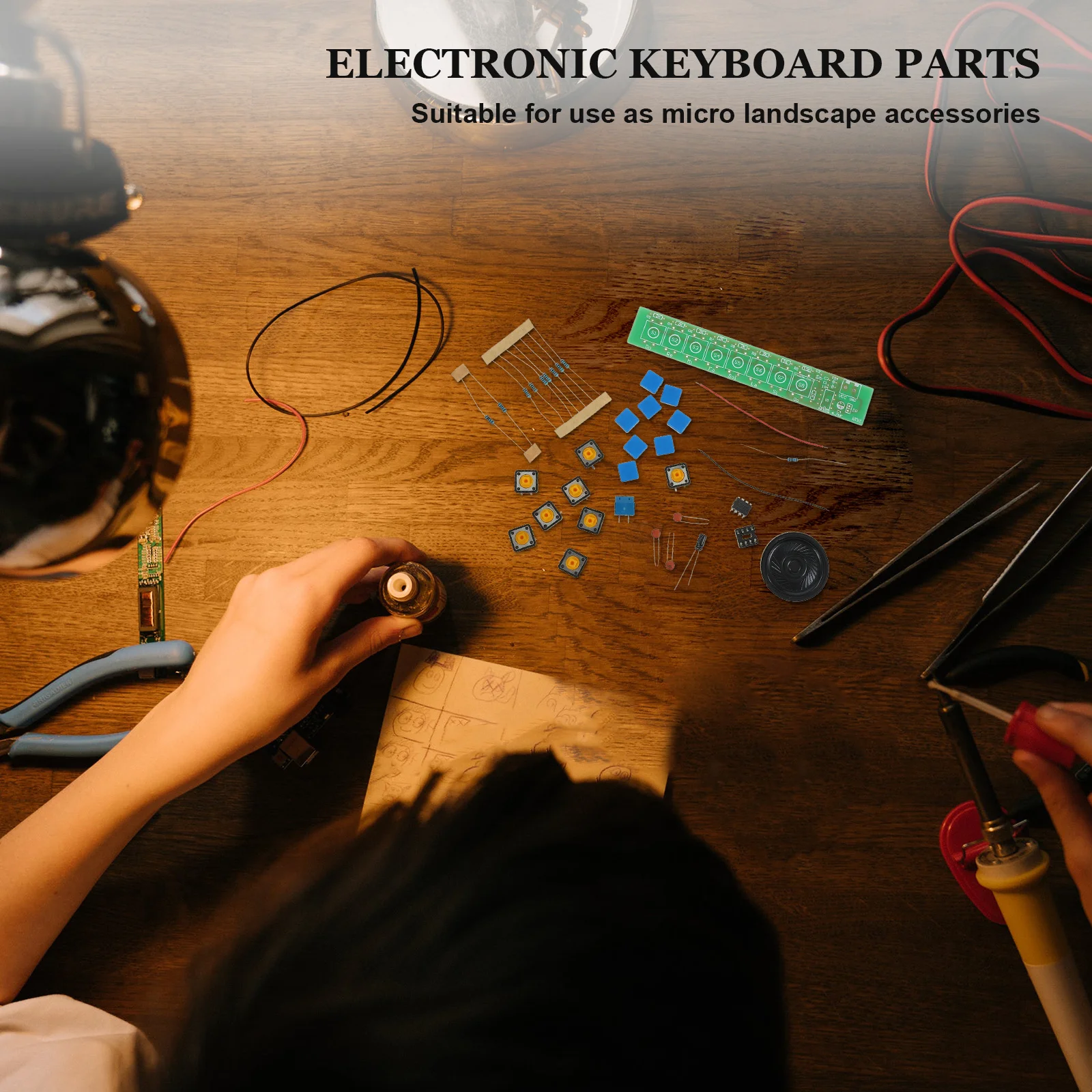1Set البيانو الإلكتروني لتقوم بها بنفسك عدة Ne555 8-ملاحظة مشروع لحام لأداة الموسيقى بناء التعلم عن طريق ضبط المقاومة