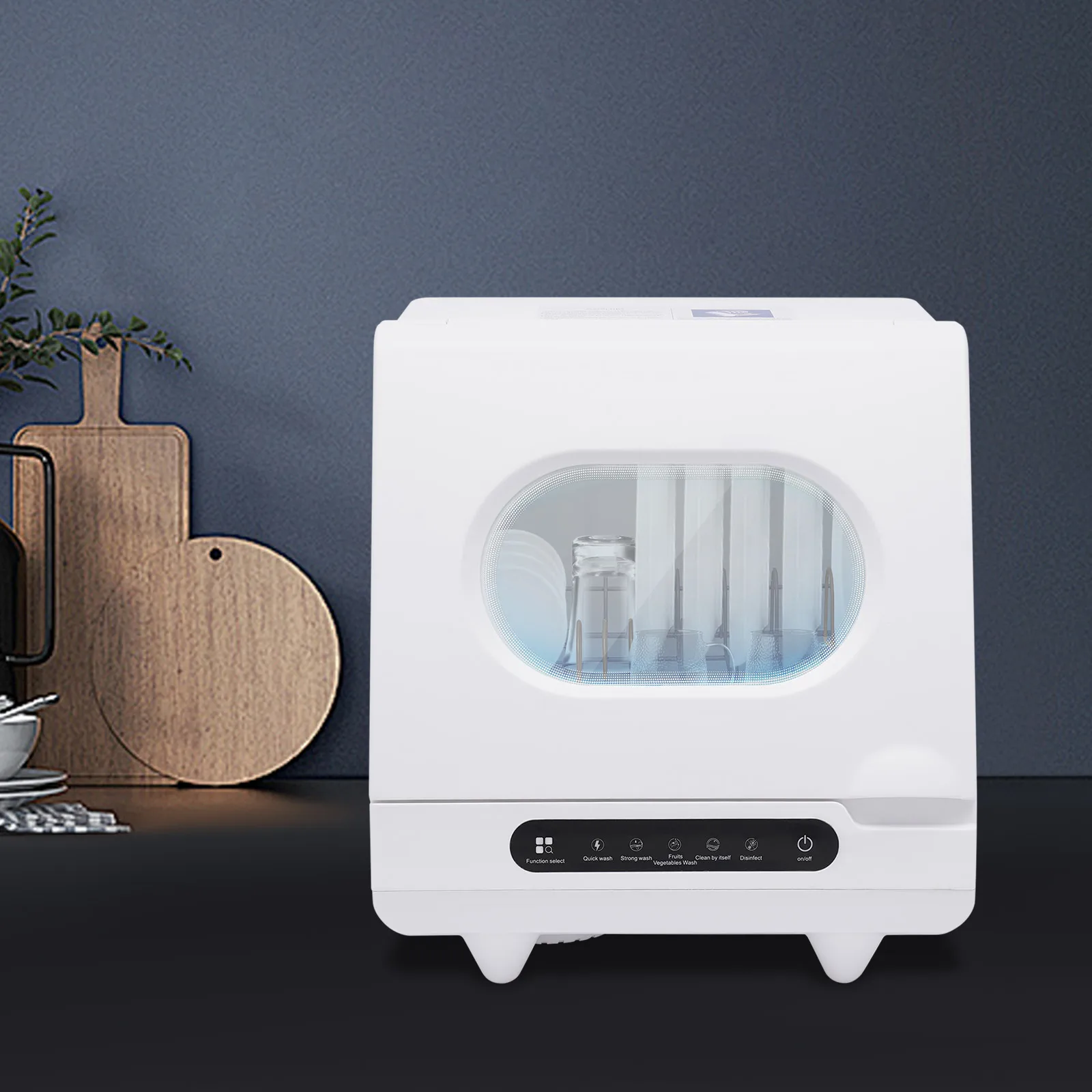 Tragbarer Geschirrs püler Kompakt geschirrs püler mit 5 Wasch programmen, auslaufs icherer Trocken geschirrs püler