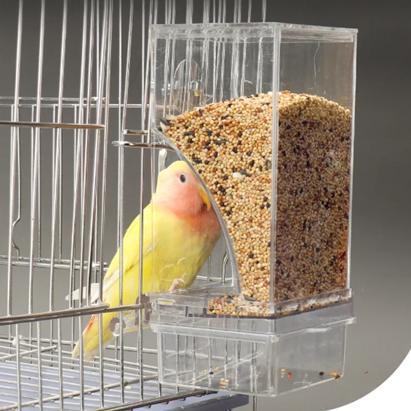 Automatic Neat Bird Feeder Parrot Automatic Feeder Anti-splash Anti-splash Food Large-capacity Feeder Birdcage Accessories