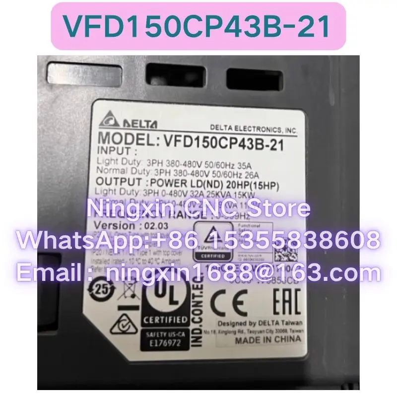 Used VFD150CP43B-21 Inverter Functional test OK Fast delivery