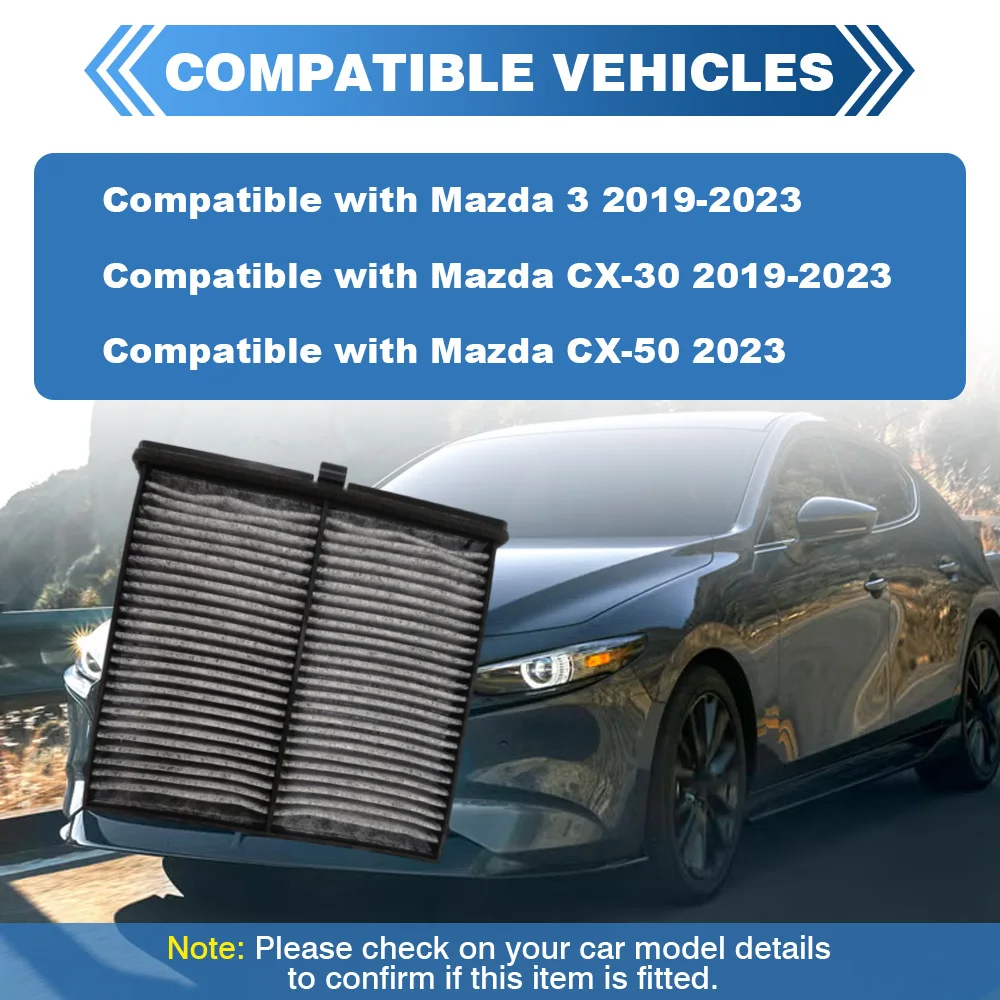 BDTS61J6X, MP111BDGF, BDGF-61-J6X Car Activated Cabin Cabon Air Filter For Mazda 3 CX-30 2019 2020 2021 2022 2023 CX-50 2023