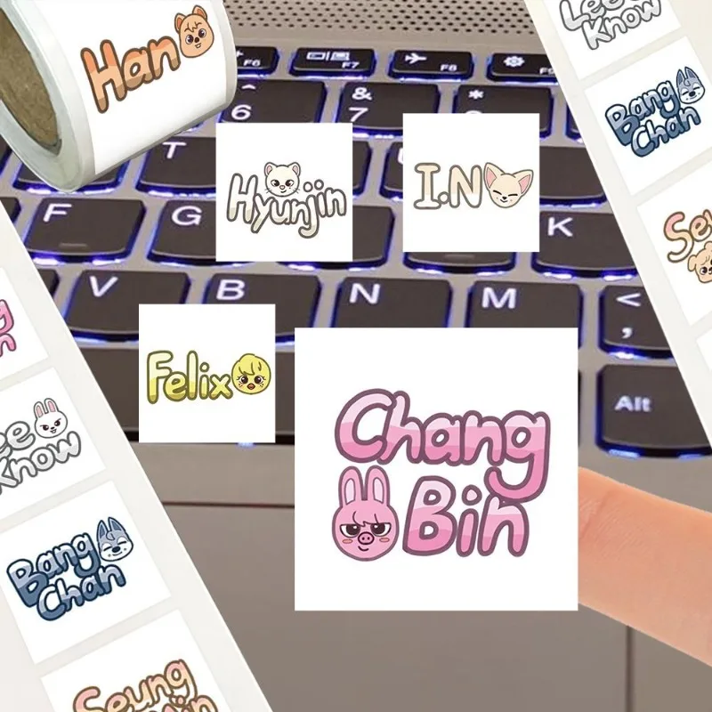 500 قطعة/المجموعة SKZOO الضالة الاطفال اسم رسمت مجعد ملصقات المواد الأساسية لدعم عناصر النص الصغيرة ختم ملصقات DIY بها بنفسك